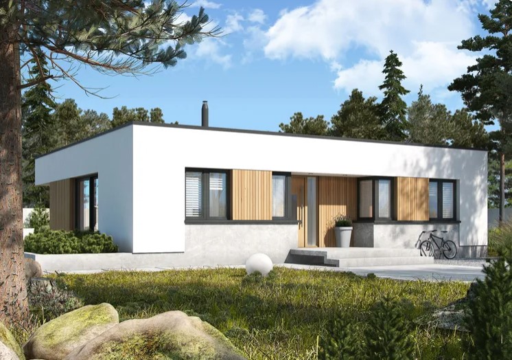 Проєкт будинку "Міні 4 Модерн" -  114,22 m²